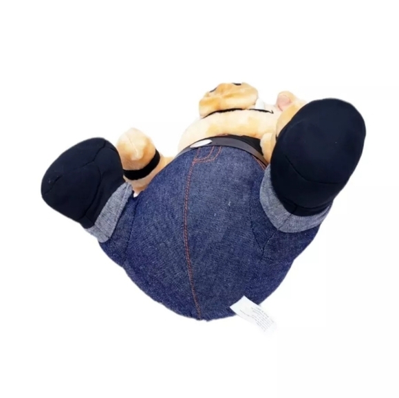 Harley Davidson Hog Plush Stuffed Pig Bandanna Motorcycle Rider 1993 Vintage 13" - Picture 4 of 6